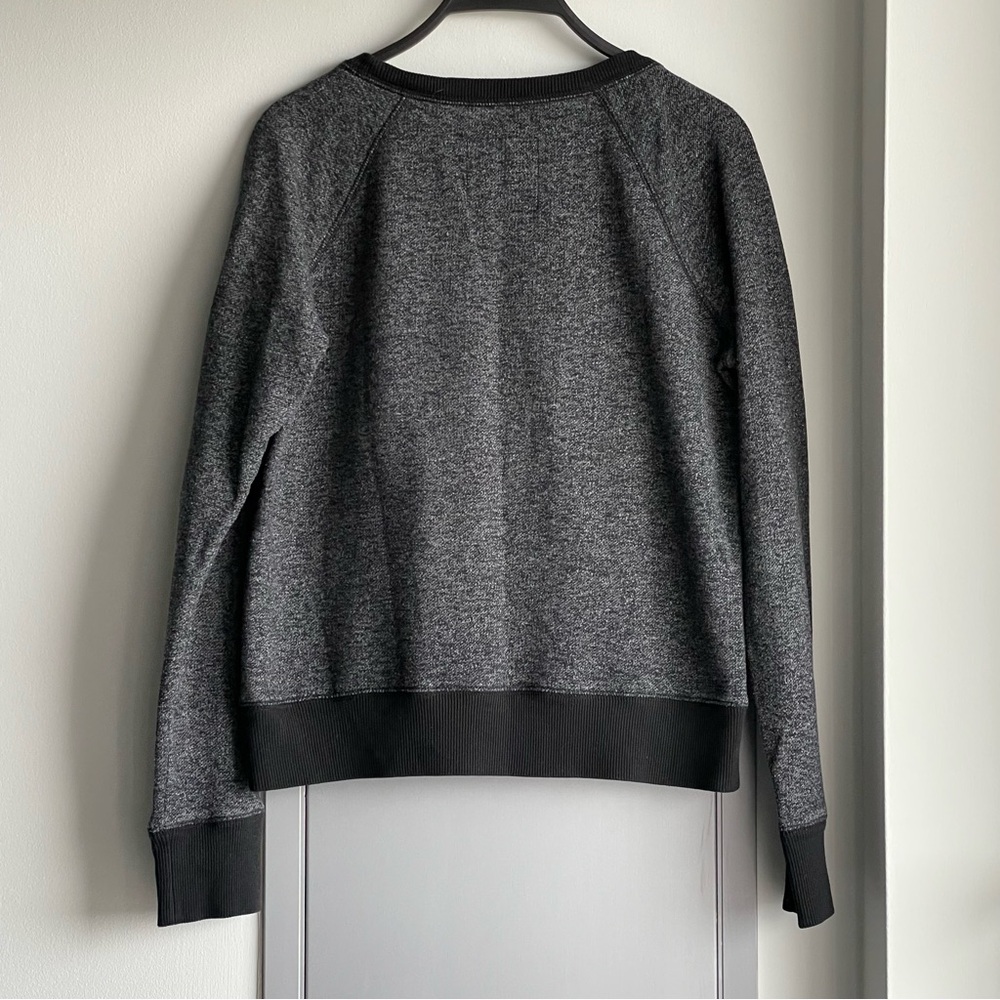 💗 MOSSIMO SUPPLY Co. Charcoal Quilted Crewneck Sweatshirt - Picture 3 of 10